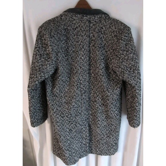 Vintage New York Girl Gray Coat Women's Size 7 Shell Tweed Polyester Lining - Picture 10 of 13